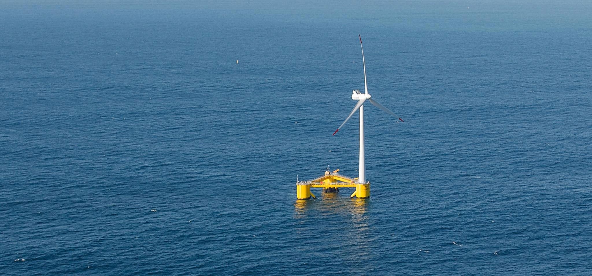 Photo of an Offshore Wind Energy Float in the water